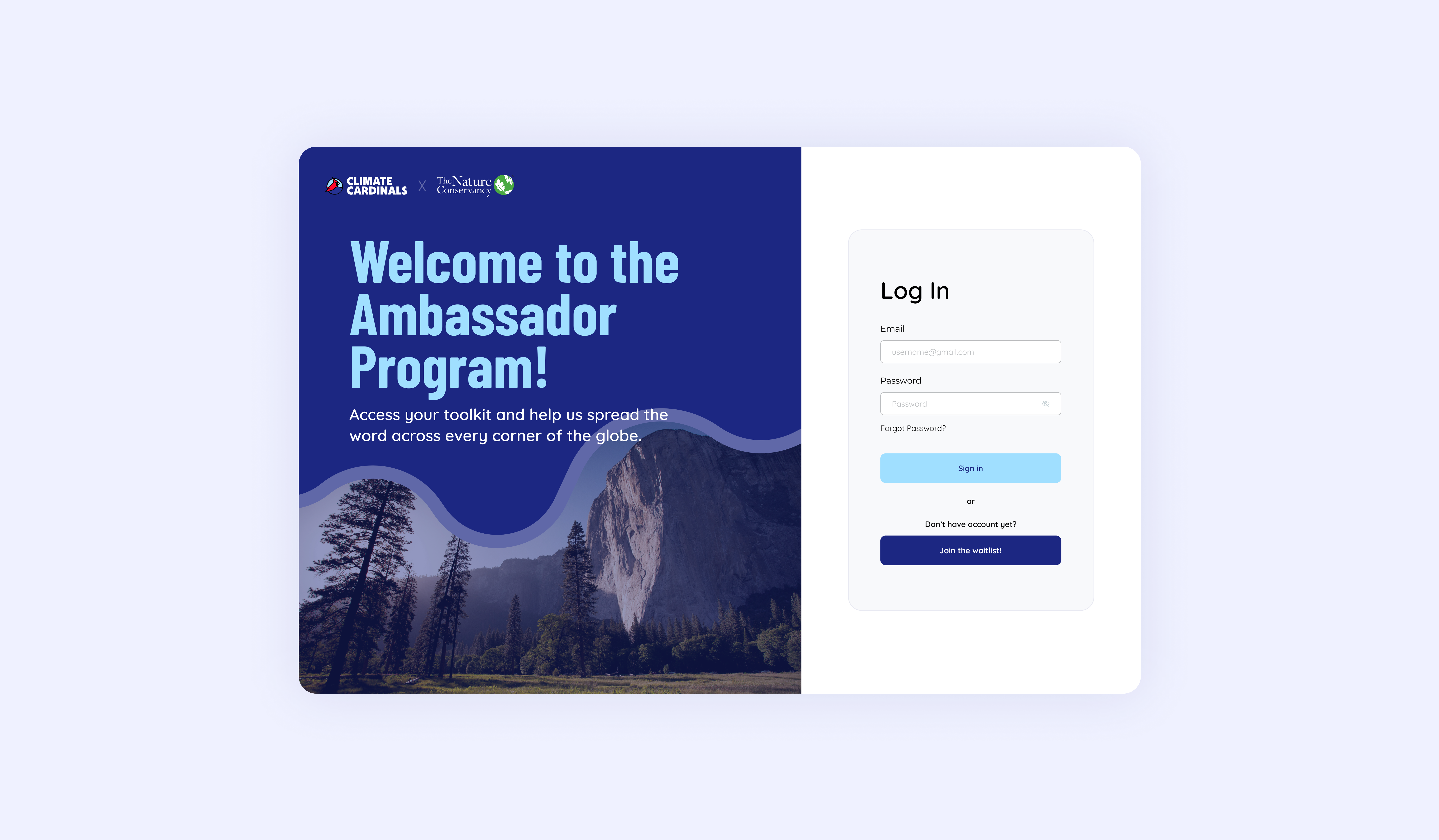 Climate Cardinals — website design and redesign by XINA design studio